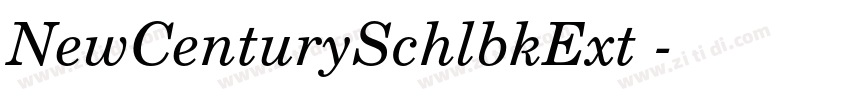 NewCenturySchlbkExt 字体转换